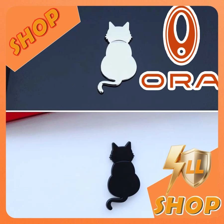 สติกเกอร์ 3D ลายแมวแต่งตัวถัง — ของแต่งรถ ORA